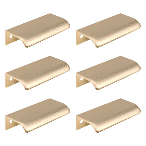MY MIRONEY 6PCS Arc Finger Edge Pulls Aluminum Back Mount