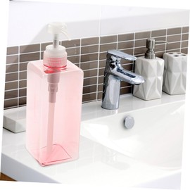 iplusmile Square Refillable Liquid Bottle Dispenser with Pump Versatile Hand Soap Shampoo Body Wash Face Wash Container for Home Bathroom Kitchen Travel