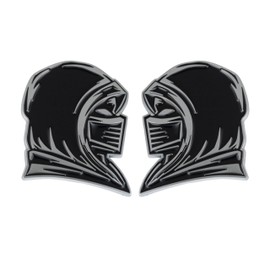 Ninja Emblem, Custom 3D Car Badge – Universal Exterior Accessories for Car, Truck, SUV, Motorcycle (Set of 2) (Chrome)