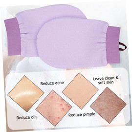 Healeved 2pcs Back Scrub Towels Bathing Gloves Textured Polyester Bath Towels Strong Body Exfoliation Tools for Women