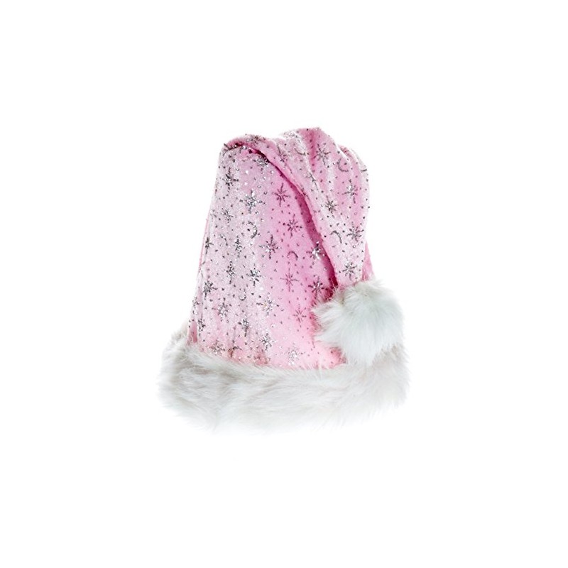 Ciffre Set of 5 Christmas Hats Santa Hat Pink Plush