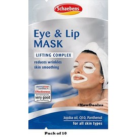 10 x Schaebens Eyes & Lips Face Mask - Reduces Wrinkles, Smooths the Skin (10 x 4 x 1.5 ml for 40 Uses)