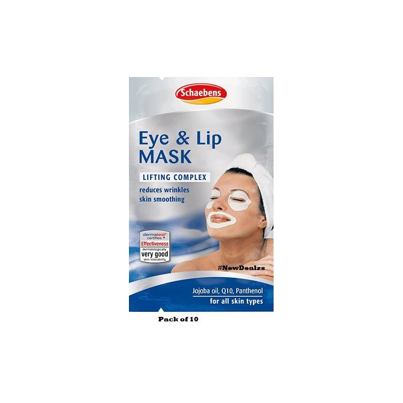 10 x Schaebens Eyes & Lips Face Mask - Reduces