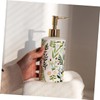 Sosoport Ceramic Flower Printing Lotion Dispenser Stylish Pump Bottle for