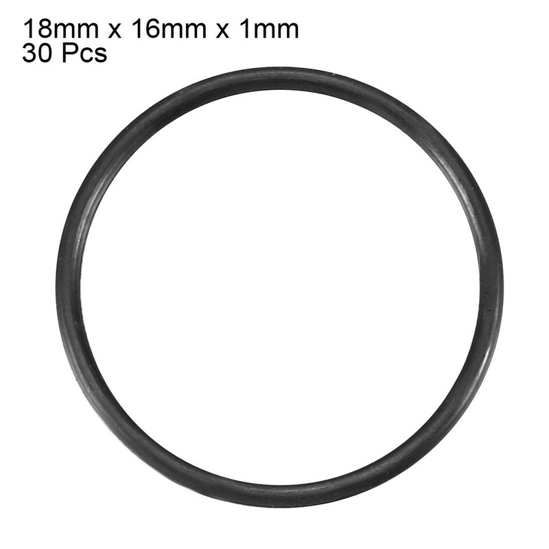 sourcing map 30 pcs. Black nitrile butadiene rubber NBR O-ring