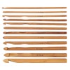 12Pcs Crochet Hook Cylindrical Carbonized Bamboo Needles Kit Sweater Knitting