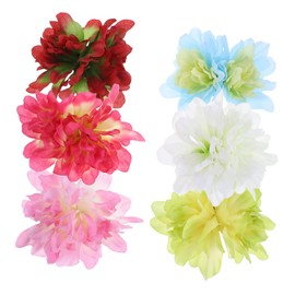 OHPHCALL 6pcs Decorative Flower Hair Clip for Girls Vibrant Faux Floral Barrettes for Parties Birthdays Festivals and Everyday Styles