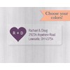 60ct - Return Address with Initials on Clear Transparent Stickers/Labels