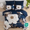 Luxudecor Floral King Comforter Set 7 Pieces Bed in a