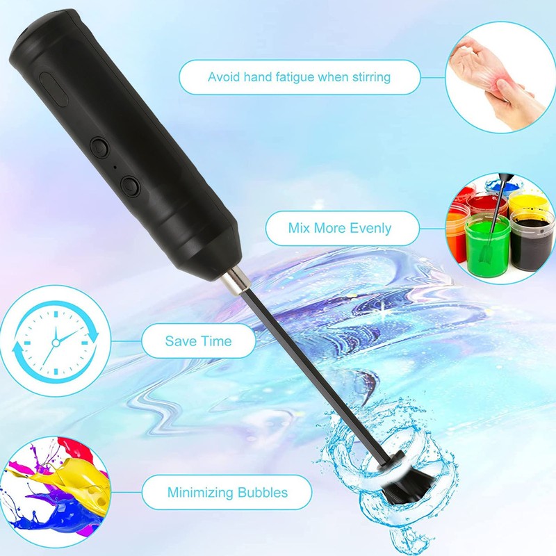 Epoxy Resin Mixer Rechargeable Powerful Slow Motor Handheld Electric Resin