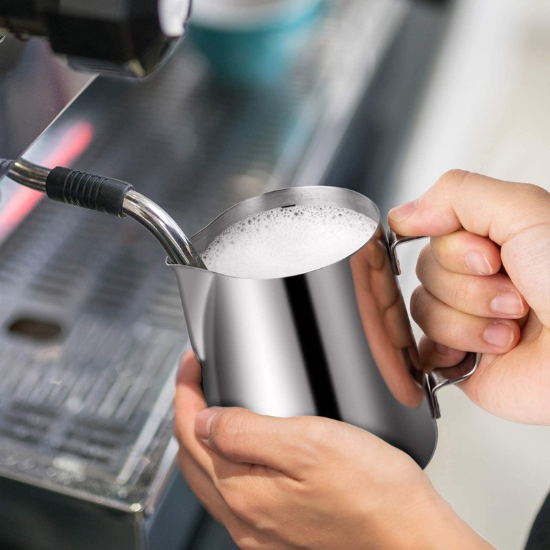 Love-KANKEI Milk Pitcher Milk Jug Stainless Steel Latte Art 350ml