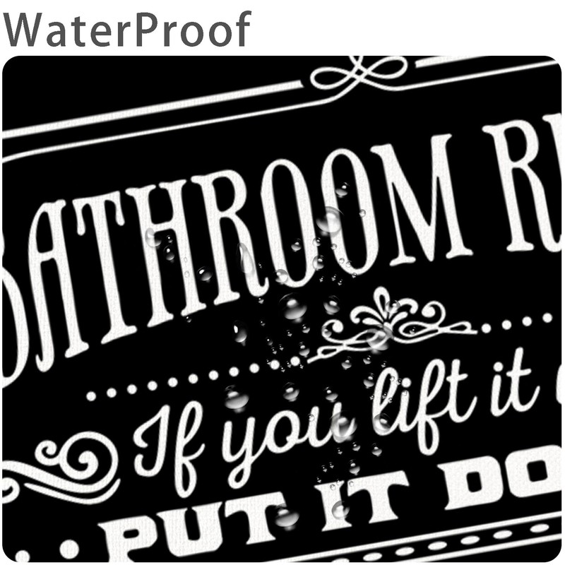 Funny Quotes Shower Curtains, Cool Bathroom Rules Shower Curtain, Fun