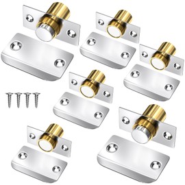 Jiayi Closet Ball Door Catch Hardware 6 Pack French Magnetic Ball Latch Closet for Top Door Adjustable Ball Catch Drive in for Invisible Pantry Bedroom