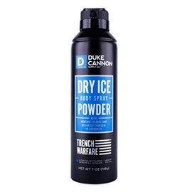 Duke Cannon Supply Co. - Trench Warfare Body Powder, Dry Ice (6 oz) Refreshing Deodorizing Body Powder Providing Protection to Relieve and Prevent Skin Discomfort (DUK-BODYSPRAY)