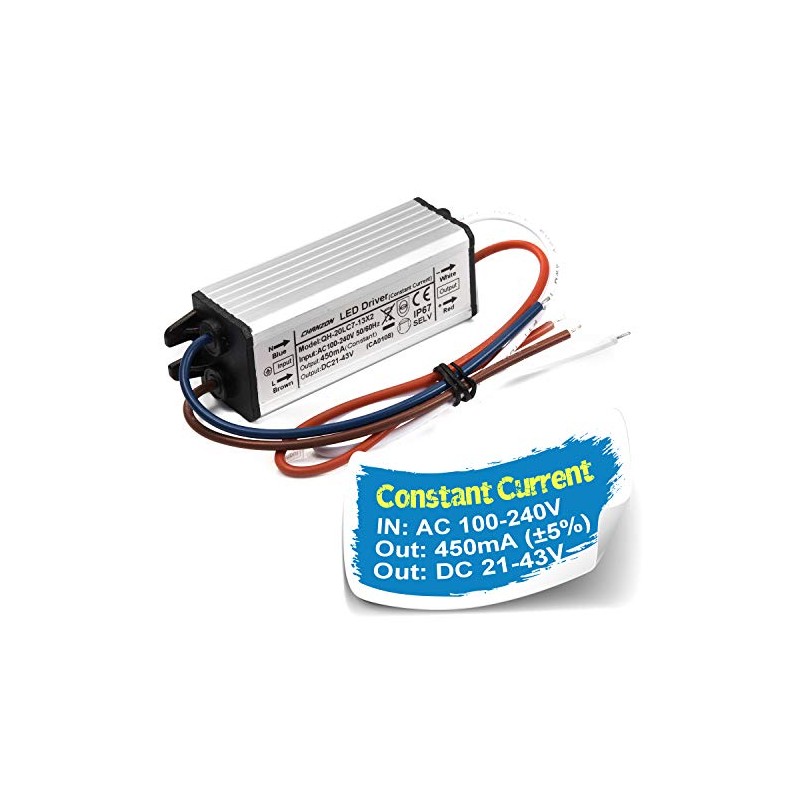 Chanzon LED Driver 450mA (Constant Current Output) 21V-43V (Input 100-240V