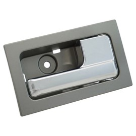 TRQ Passenger Side Interior Door Handle Chrome & Platinum Compatible with 2009-2014 Ford F-150 FO1353152