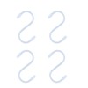 Takagi Color S Hook Mini, White, 4-Piece, 2.75 in (70