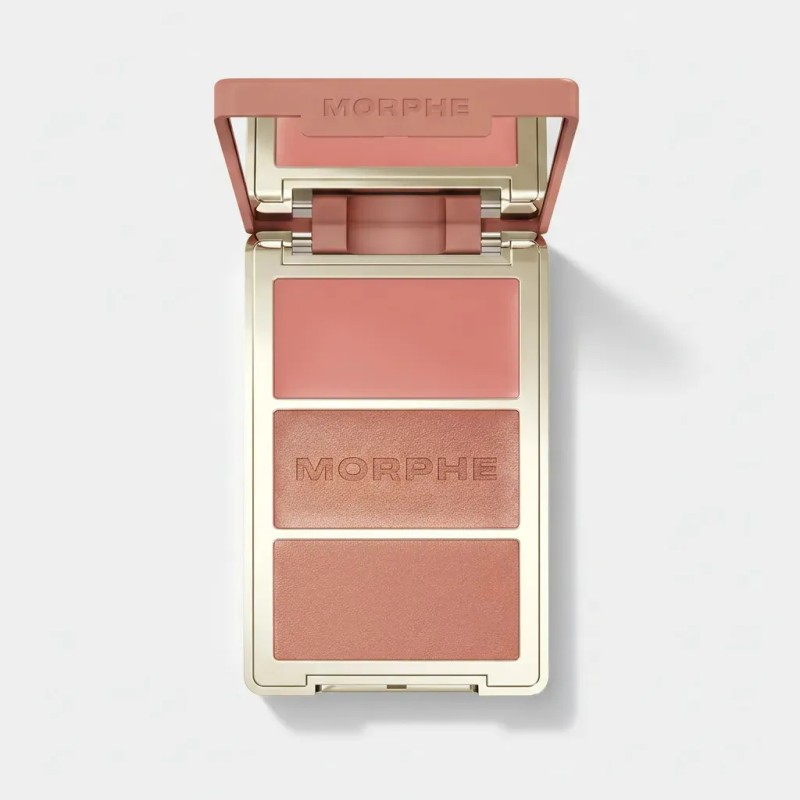 Rubor Morphe Cheek Thrills Trío Multi-Acabado After Party, Nude Rose