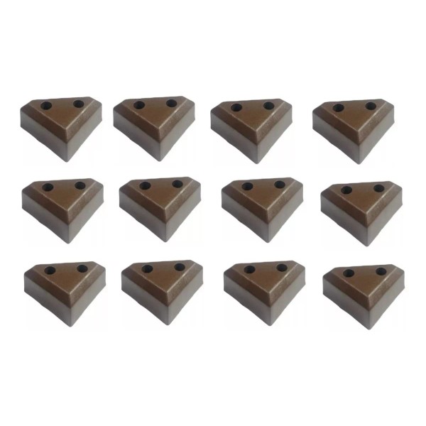 Herrajes Guerrero Pata Para Muebles Sala 4.4 Cm Triangular Plástico