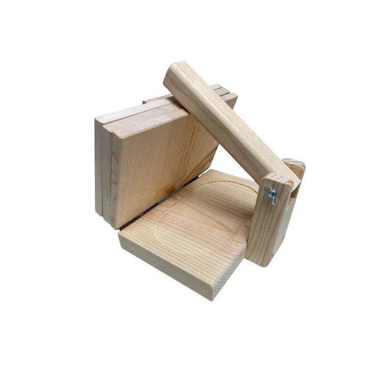 megacook Mini 3-in-1 Wooden Tortilla Press with 2 Sopes