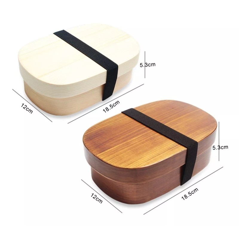 Estuchelandia Fiambrera Japonesa De Madera Lunch Box Caja Comida Picnic