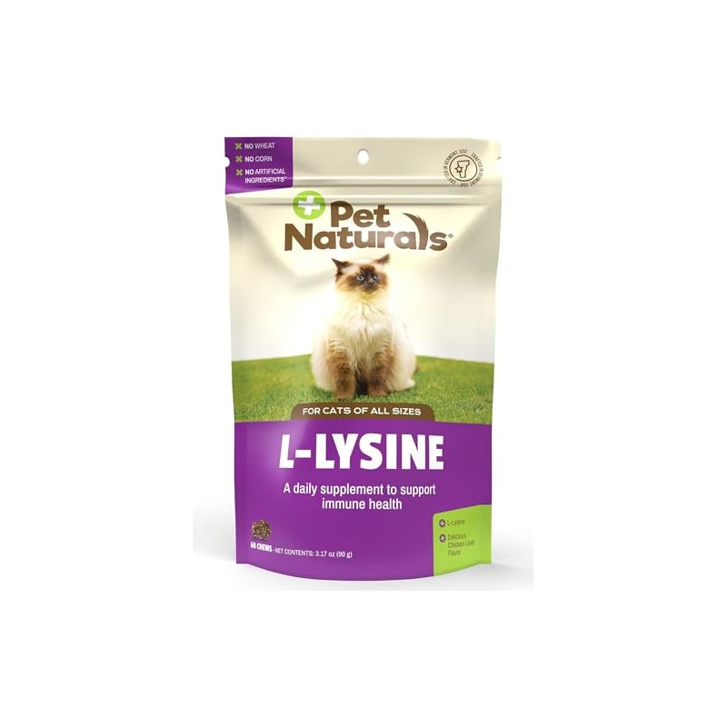 Pet Naturals of Vermont L-Lysine Fun-Shaped Chews for Cats