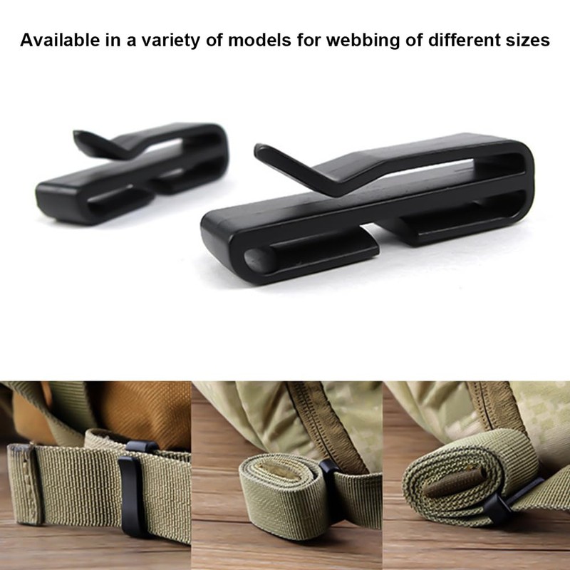 MiOYOOW Tactical Webbing End Clip, Backpack Strap Clip, Pack of