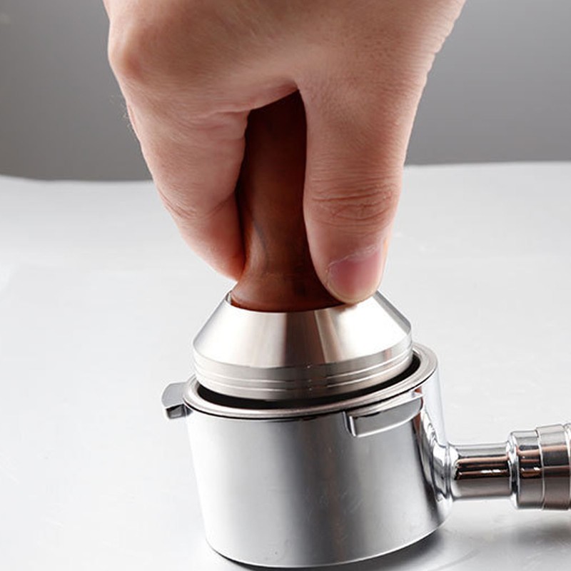 Coffee Tamper with Wooden Handle Detachable Comfortable Grip Easy To