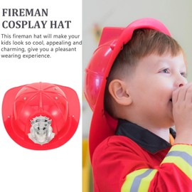 Totority Firefighter Hats for Kids, Plastic Toddler Soft Fireman Hat Fire Chief Helmet for Role Play Costume Party