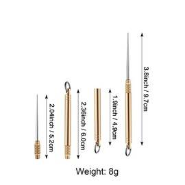 Portable Titanium Toothpicks, Fall Pocket Toothpicks Keychain, Brass Toothpick Holder for Picnic Camping Accessories, Trendy Exquisite Keychain for Birthday Gift