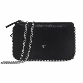 AFKOMST Small Clutch Purses and Wristlet Wallet for Women Formal Evening Bag with Crossbody Chain Strap, Black (black 1)