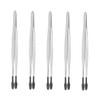 Vaguelly 5pcs Stainless Steel Craft Tweezers Multipurpose Tweezers for Crafting