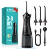 COSLUS C30 Irrigador Bucal Portátil, Brackets y Encías Sensibles, Negro