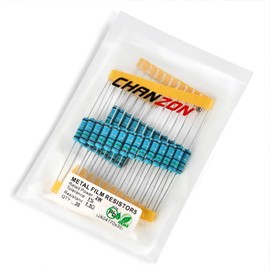 Chanzon 30pcs 2W 1.5 Ω ohm 1r5 Metal Film Fixed Resistor 0.01 ±1% Tolerance 1.5R MF Through Hole Resistors Current Limiting Rohs Certificated