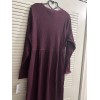 Leisure Life Ribbed dress Long Cotton Burgundy Medium