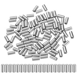sourcing map 100 Pcs 2mm x 6mm Dowel Pins Bearing Steel Cylindrical Dowel Pins Shelf Support Peg Pin Rod Fasten Elements Metal Shelf Pegs +/-0.02mm Diameter Tolerance, Silver Tone