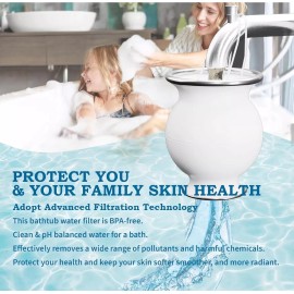 JUSTOWE Bath Ball Filter-8 Stages Bath Filter for tub -Removes Hundreds of Contaminants