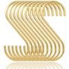 VIEAURA S-Shaped Hooks, Gold, Set of 10 [Brass] Interior Antique