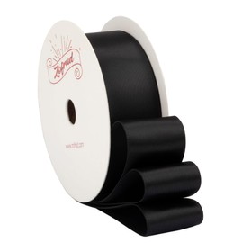 Zofrud Black Satin Ribbon 1 Inch wide x 10 Yds - Ideal for Crafts, Gift Wrapping, Flower Bouquet, and Weddings