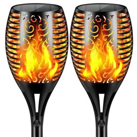 YoungPower Large Solar Torch Lights Flickering Flames Torches 43'' Height (2)