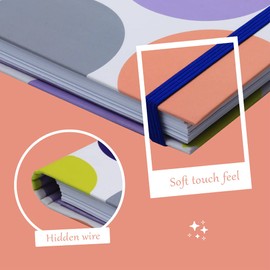 Elegant daily planner/dairy, Work notebook, Work planner, Daily To Do list notebook, Weekly planner pad with HardCover and Elastic Closure, Size 16,5 х 22,5 cm (Purple)