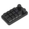 Mini Gaming Keypad 12 Keys 2 Knobs Blue Switch Black