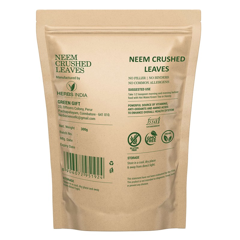 Neem Leaves Crushed (Not Powder), Good to Make Fresh Neem