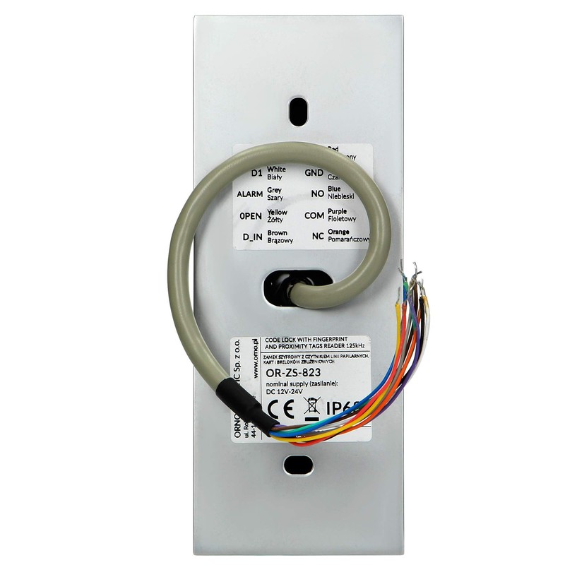 ORNO OR-ZS-823 Waterproof Fingerprint Lock Compatible with Access Cards