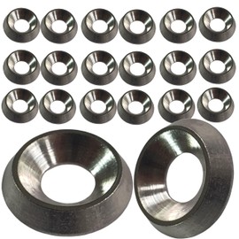 M5 Countersunk Solid Metal Finishing Cup Washer A4 Marine Grade Stainless Steel Finishing Washers (Pack of 20)