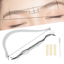 Eyebrow Line Marker Ruler, Eeybrow Tattoo Ruler Thread Microblading Eyebrow Mapping Positioning Tool with Cord Ink Pipette for Designing Various Eyebrow Shapes