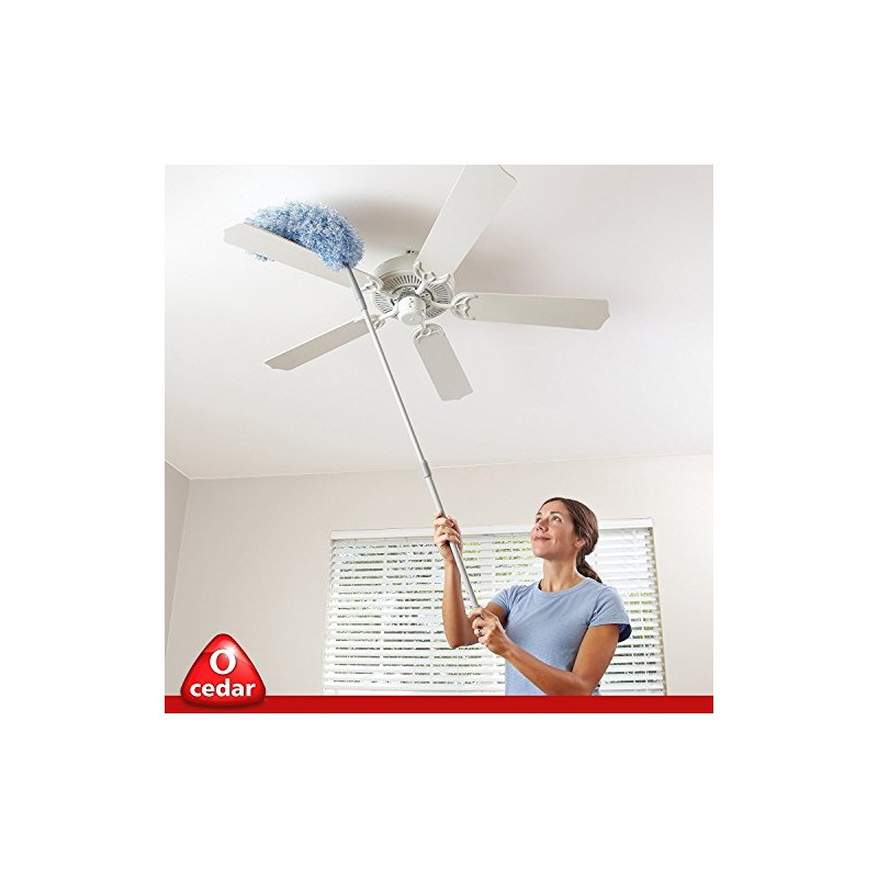 O-Cedar Dual-Action Microfiber Duster Set w/Telescopic Handle | Long, Adjustable