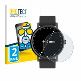BROTECT Anti-Glare Screen Protector for Watches Round Diameter 44 mm Pack of 2 Matte Screen Protector Film Anti-Reflection Anti-Fingerprint