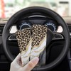 BIGCARJOB Leopard Marble Print Luggage Handle Wraps for Suitcase,Set of