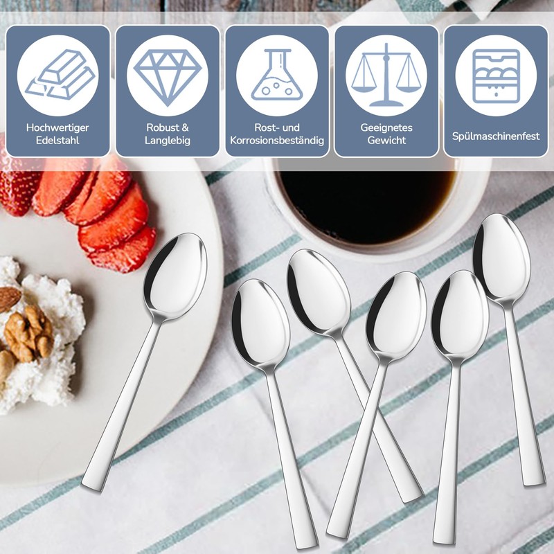 HaWare Coffee Spoons, 24 Pieces, Stainless Steel Tea Spoon, Dessert
